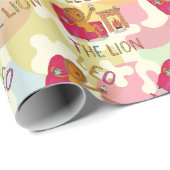 Leo the Lion Zodiac Geburtstagsfolie Geschenkpapier (Rolleneckpunkt)