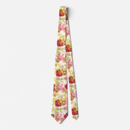 Leo the Lion Zodiac Geburtstagsfolie Krawatte (Vorderseite)