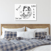 Leo The Lion Zodiac Leinwanddruck (Insitu (Schlafzimmer))