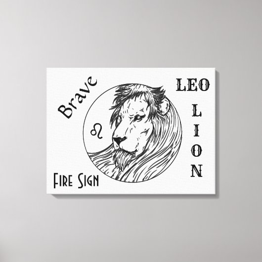 Leo The Lion Zodiac Leinwanddruck (Vorderseite)