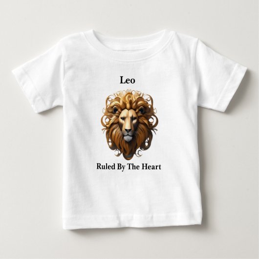 Leo The Lion: Zodiaks wildes Geburtszeichen Baby T-shirt (Vorderseite)