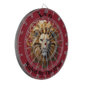 Leo The Lion: Zodiaks wildes Geburtszeichen Dartscheibe (Vorderseite Links)