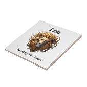 Leo The Lion: Zodiaks wildes Geburtszeichen Fliese (Seite)