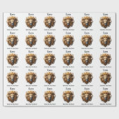 Leo The Lion: Zodiaks wildes Geburtszeichen Geschenkpapier (Flach)