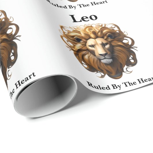 Leo The Lion: Zodiaks wildes Geburtszeichen Geschenkpapier (Rolleneckpunkt)