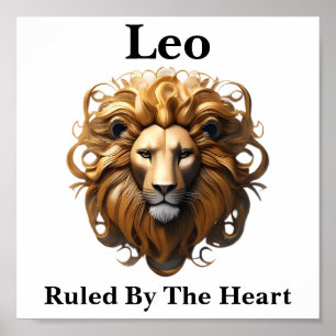 Leo The Lion: Zodiaks wildes Geburtszeichen Poster