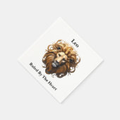 Leo The Lion: Zodiaks wildes Geburtszeichen Serviette (Ecke)