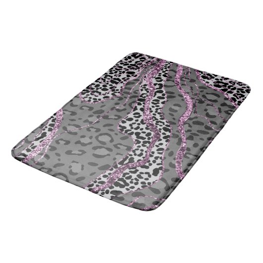 Leo Tierdruck Glitter Glam 3 Badematte (Schrägansicht)