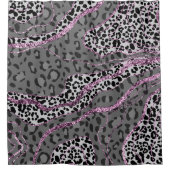 Leo Tierdruck Glitter Glam 3 Duschvorhang (Vorderseite)