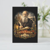 Leo Tolstoi Dankeskarte (Stehend Vorderseite)