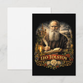 Leo Tolstoi Dankeskarte (Vorne/Hinten)