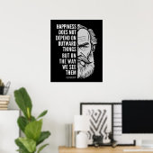 Leo Tolstoi Inspiration Zitat: Glück Poster (Heimbüro)