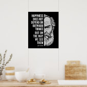 Leo Tolstoi Inspiration Zitat: Glück Poster (Küche)