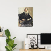 Leo Tolstoi "Krieg ist ungerecht" Weisheit Zitat P Poster (Heimbüro)