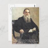 Leo Tolstoi - "Krieg ist ungerecht" - Zitate von W Postkarte (Vorne/Hinten)