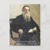 Leo Tolstoi - "Krieg ist ungerecht" - Zitate von W Postkarte (Vorderseite)