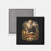 Leo Tolstoi Magnet (Vorderseite/Rückseite)
