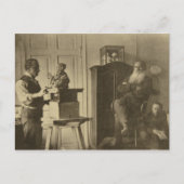 Leo Tolstoi und der Bildhauer Prinz Paolo Postkarte (Vorderseite)