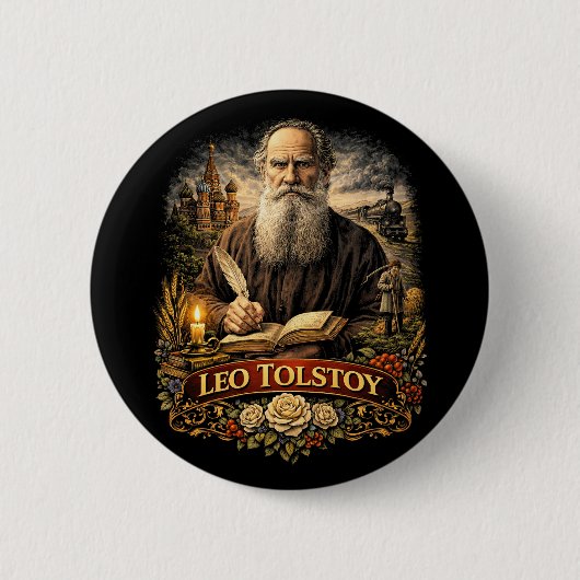 Leo Tolstoy Button (Vorderseite)