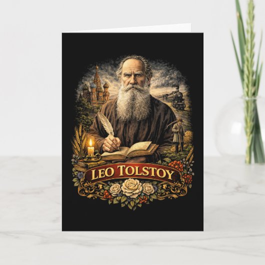Leo Tolstoy Feiertagskarte (Vorderseite)
