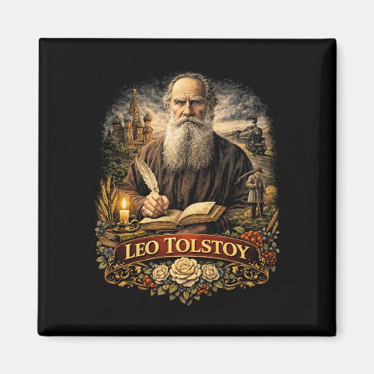Leo Tolstoy Magnet (Vorne)