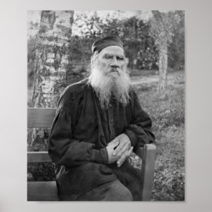 Leo Tolstoy - Portrait des russischen Autors Poster
