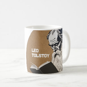 Leo Tolstoy Portrait - Goldene Illustration Kaffeetasse