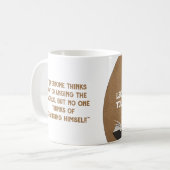 Leo Tolstoy Portrait - Goldene Illustration Kaffeetasse (Vorderseite Links)