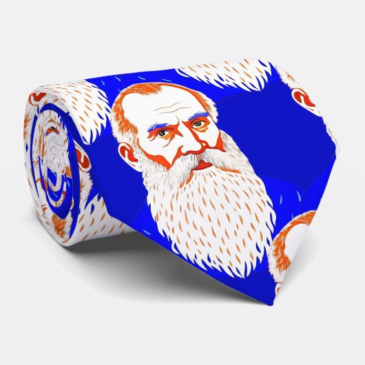 Leo Tolstoy Portrait - Grafik Krawatte (Gerollt)