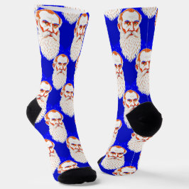 Leo Tolstoy Portrait - Grafik Socken
