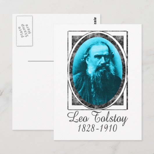 Leo Tolstoy Postkarte (Vorne/Hinten)