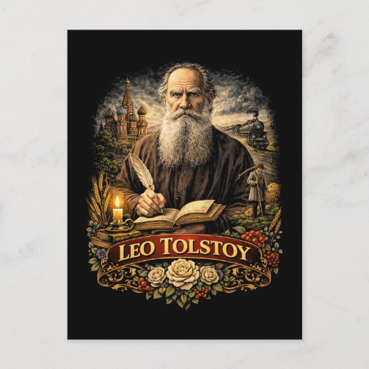 Leo Tolstoy Postkarte (Vorderseite)