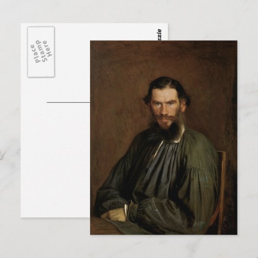 Leo Tolstoy Postkarte (Vorne/Hinten)
