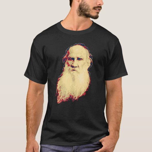 Leo Tolstoy Retro Propaganda T-Shirt (Vorderseite)