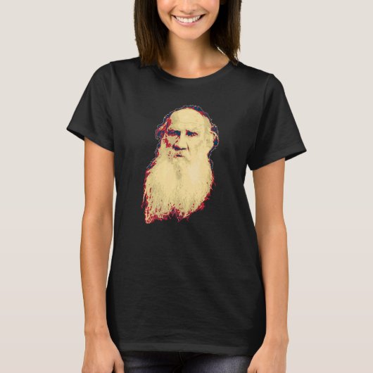Leo Tolstoy Retro Propaganda T-Shirt (Vorderseite)