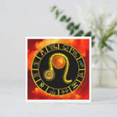 LEO TOPAZ, hellgelb, rot-orange Silber Ankündigung (Stehend Vorderseite)