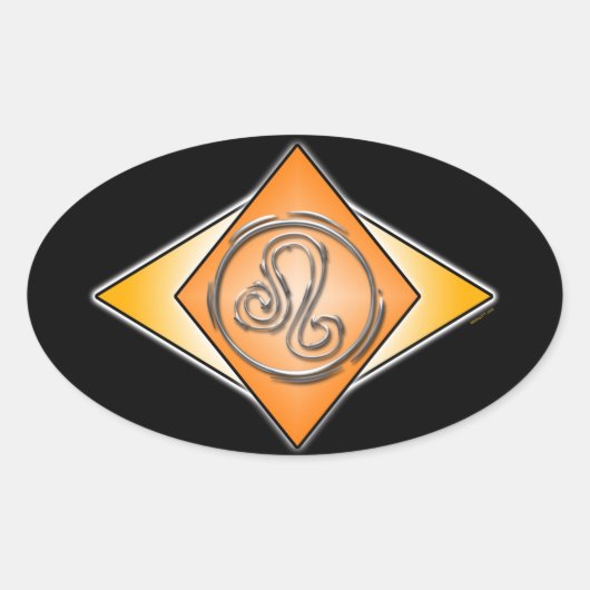 Leo Triangle - Birth-Zeichen Ovaler Aufkleber (Vorderseite)