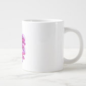 Leo Typography Pink Bubble Letters Mug Jumbo-Tasse (Rechts)