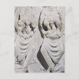 Leo und Aries Postkarte