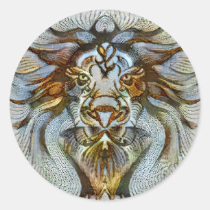 Leo Venice Runder Aufkleber