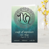 Leo-Virgo Cusp Blank-Grüße-Karte Karte (Gelbe Blume)