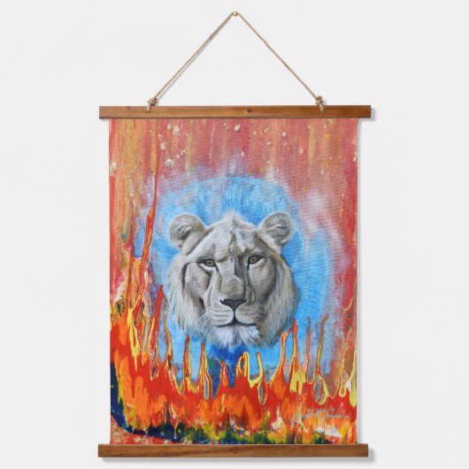 Leo Wandteppich Mit Holzrahmen (Vorderseite)