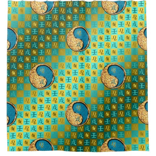 Leo & Water Dog Duschvorhang (Vorderseite)