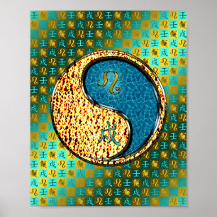 Leo & Water Dog Poster