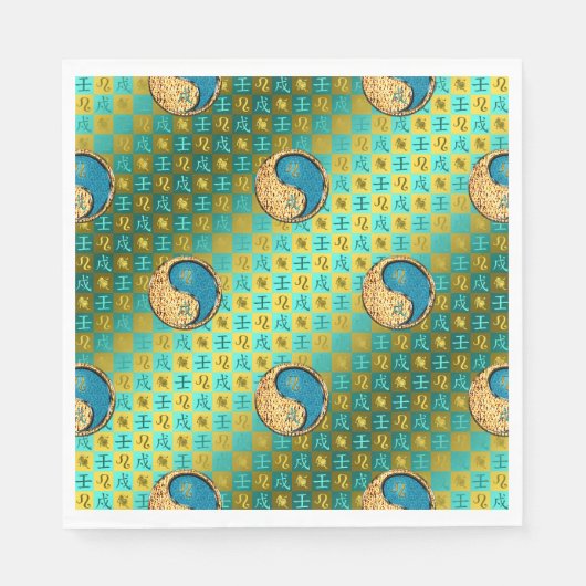 Leo & Water Dog Serviette (Vorderseite)