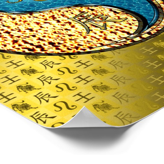 Leo & Water Dragon Poster (Ecke)