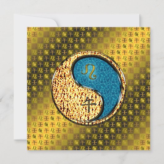 Leo & Water Horse Karte (Vorderseite)