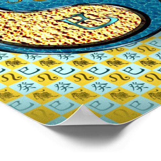 Leo & Water Schlange Poster (Ecke)