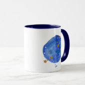 Leo Watercolor Night Sky Constellation Zodiac Tasse (VorderseiteRechts)