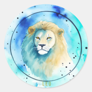 Leo Watercolor Zodiac Sticker